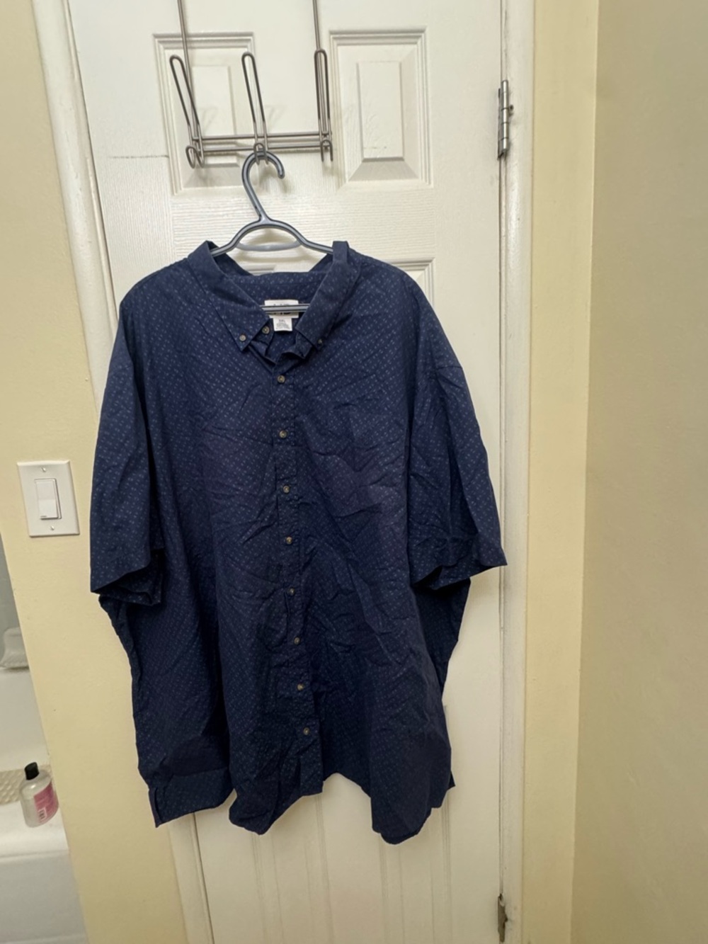 Harbor Bay Navy Short-Sleeve Button-Down Shirt